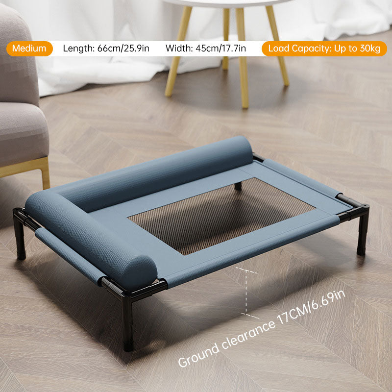 Elevated Raised Outdoor Cooling Mesh Dog Bed | sunbathing bed for Summer