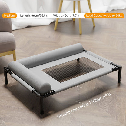 Elevated Raised Outdoor Cooling Mesh Dog Bed | sunbathing bed for Summer