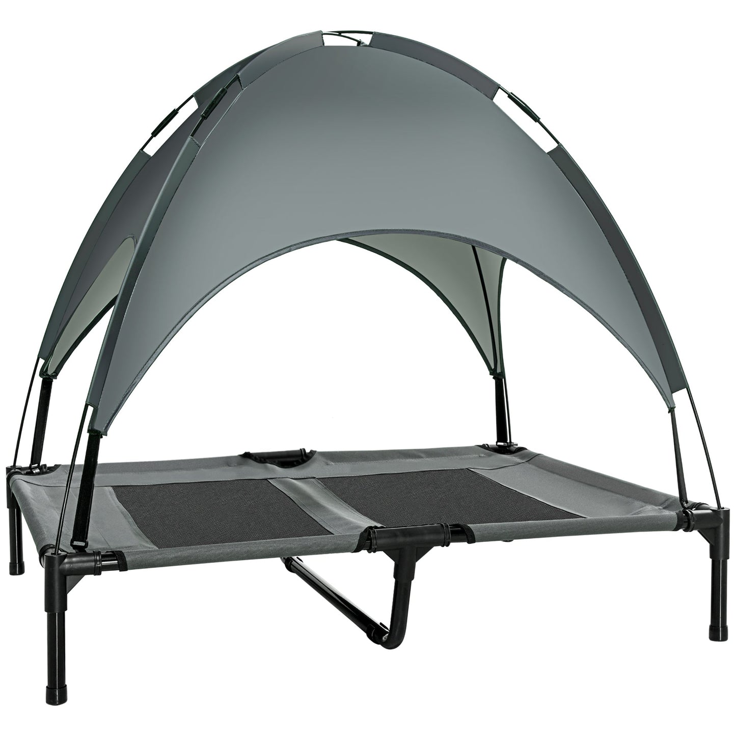 Elevated Cooling Breathable Outdoor Dog Bed with Removable Canopy | Steel frame dog bed | Heat-resistant